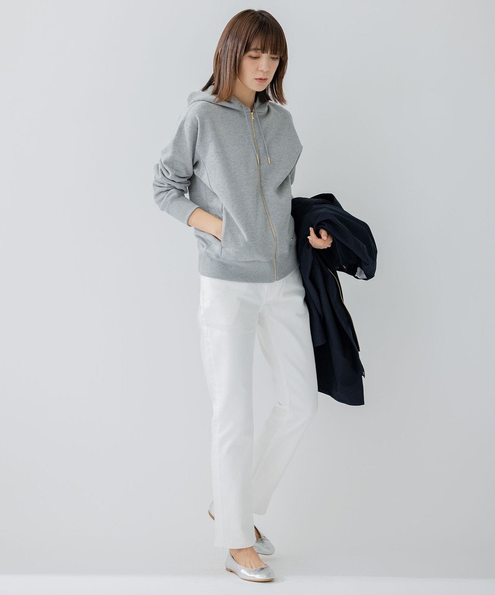 23区 【洗える】オーガニックコットンテリー ジップアップ フーディー 