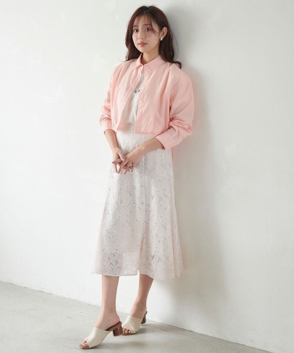 Feroux 【洗える】ショート丈ドロスト シャツ 