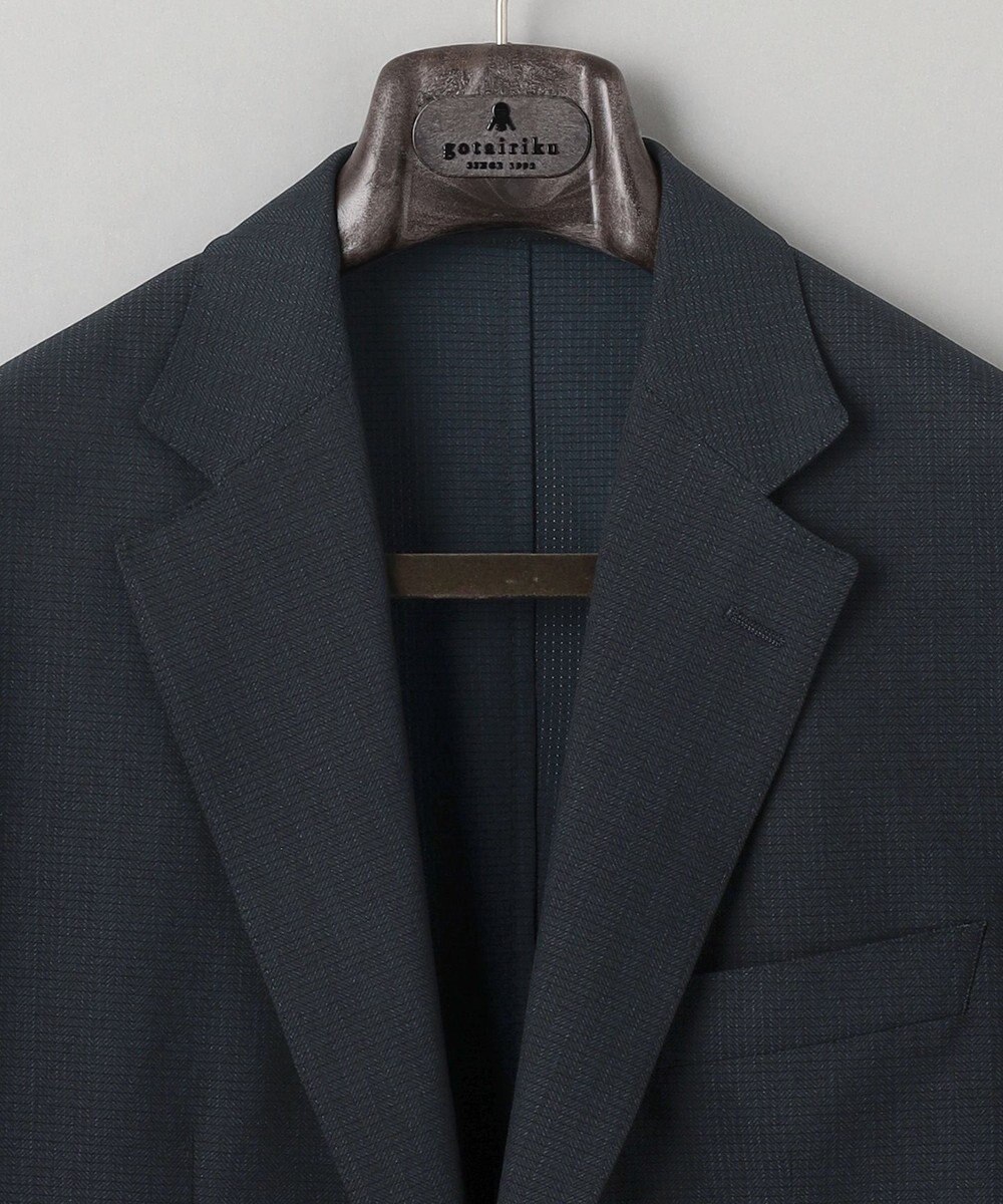 GOTAIRIKU 圧倒的清涼感・８つの夏機能【接触冷感/通気性/軽量/撥水…等】クールドッツ セットアップジャケット_ヘリンボーンプリント（25年モデル） 