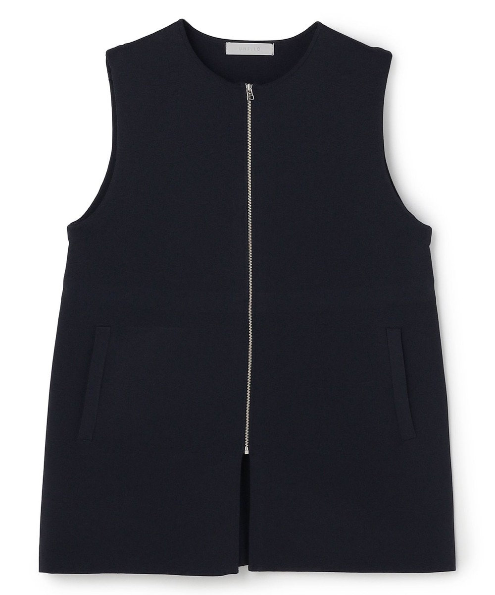 UNFILO BEAUTY FORM KNIT ZIPジレ 