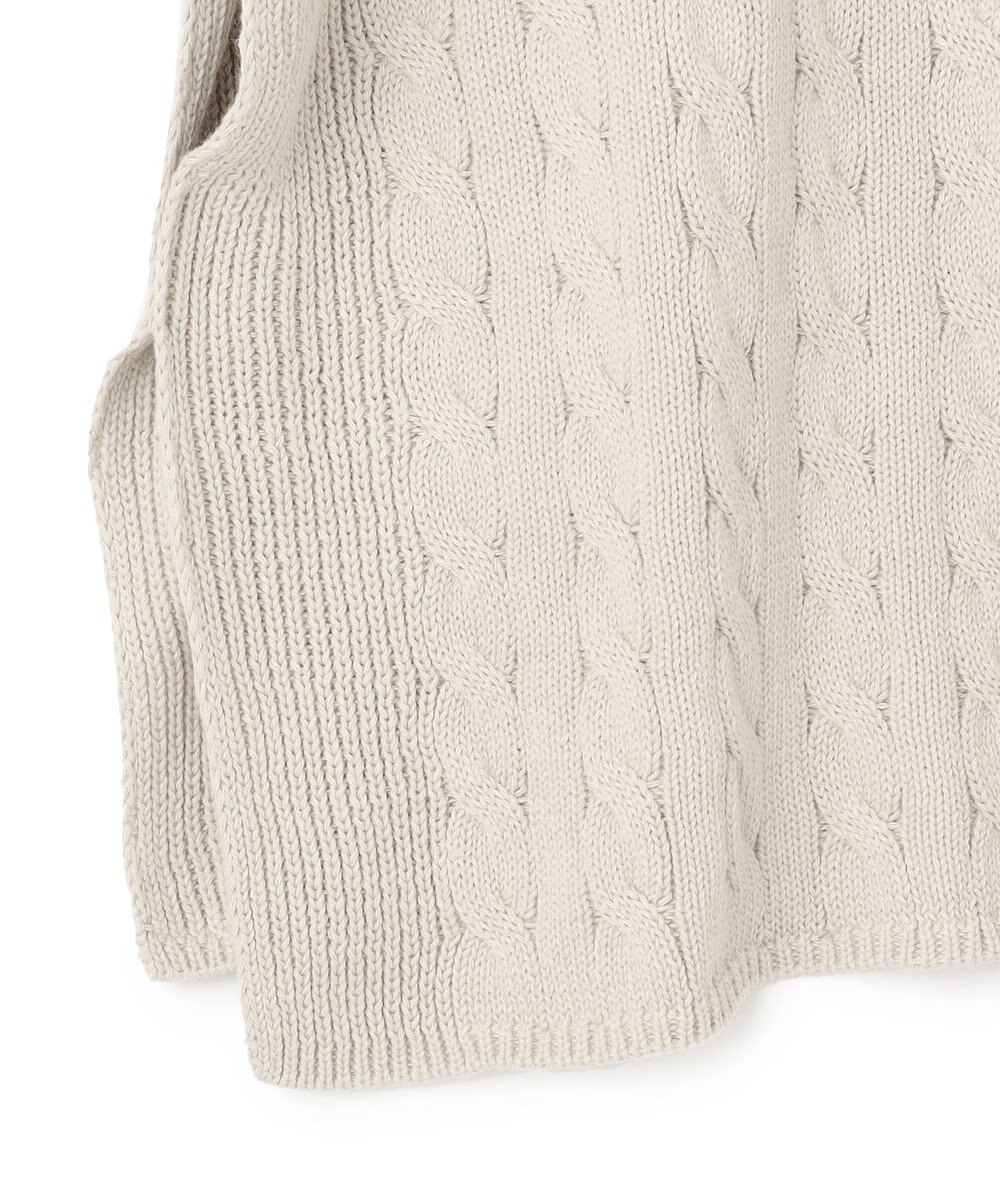 J.PRESS YORK STREET 【WOMEN】コットンニット ケーブルポンチョ 