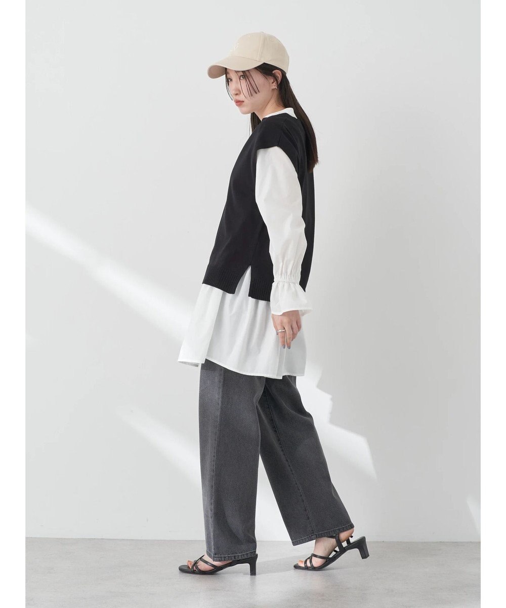 earth music&ecology ＳＥＴ２点Ｖネックベスト＋スタンドカラーチュニック 