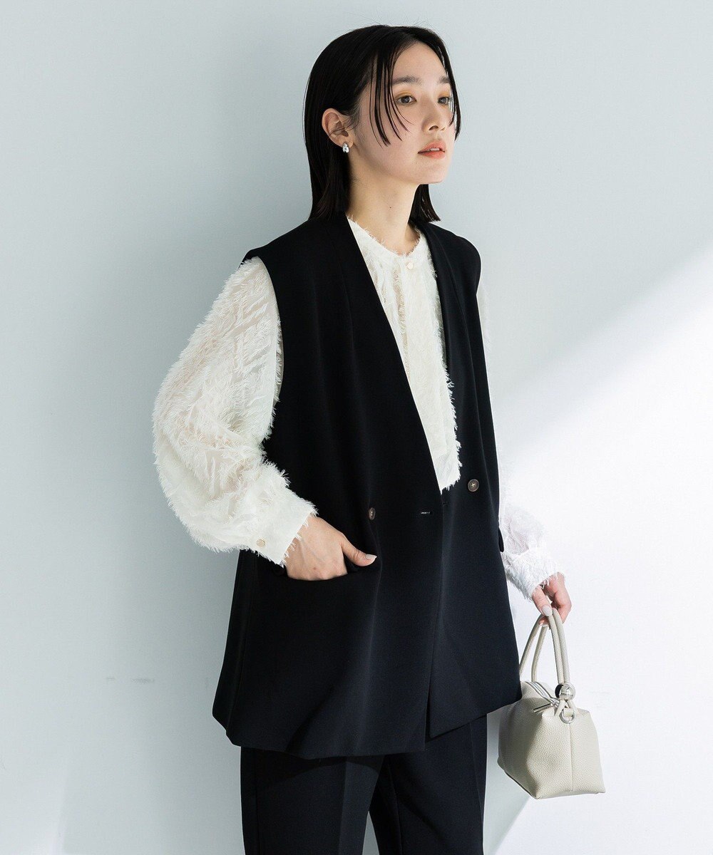 Green Parks Ｏ．洗えてストレッチ　Ｗボタンベスト 