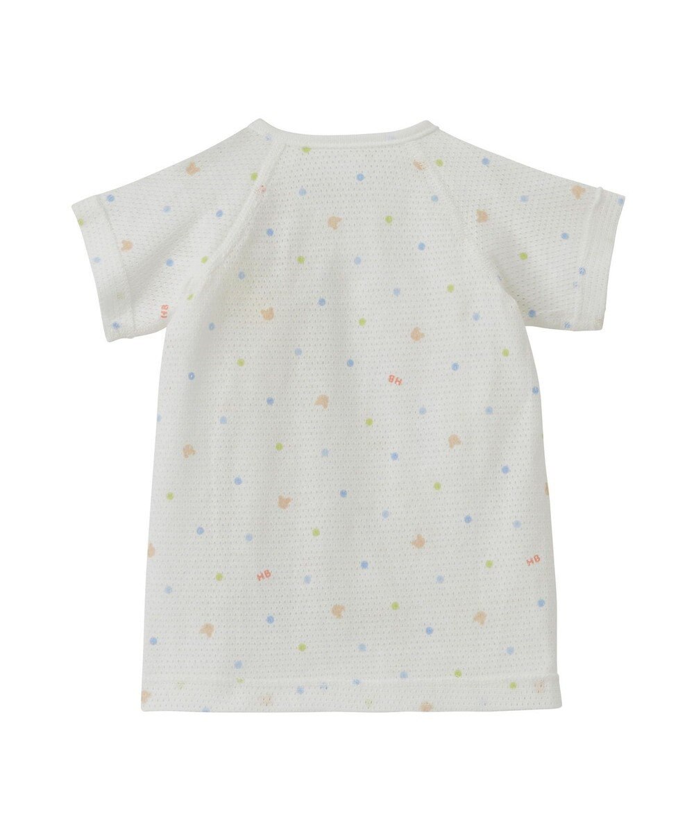 MIKI HOUSE HOT BISCUITS 【50-60cm】 メッシュ素材 総柄短肌着 