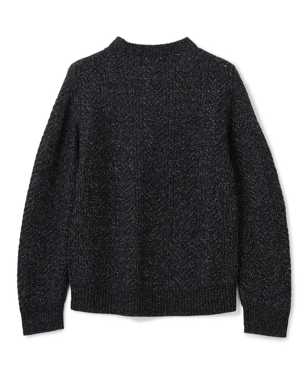 JOSEPH HOMME メランジヘリンボンストライプ　ケーブルニット 