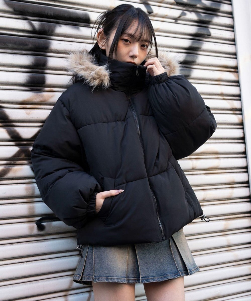 WEGO 3WAYファーフードパファーブルゾン 