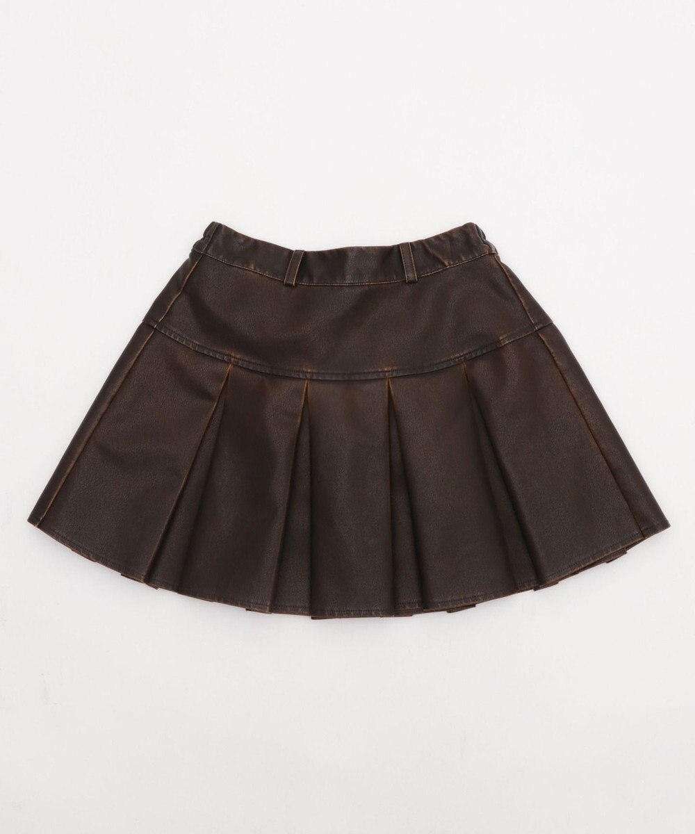 WEGO 【XS～Mサイズ】ヴィンテージライクPUプリーツスカパン 