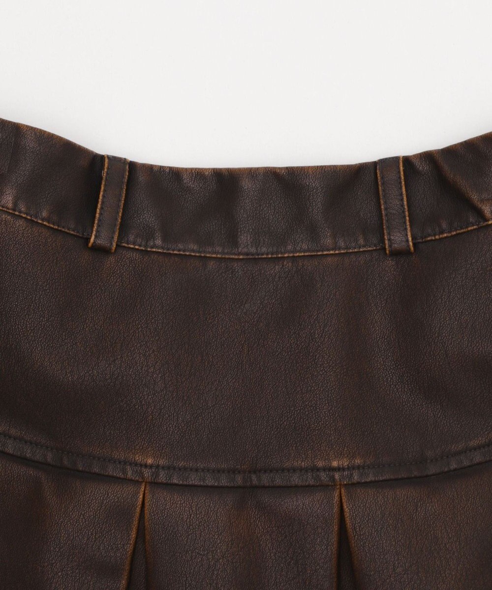 WEGO 【XS～Mサイズ】ヴィンテージライクPUプリーツスカパン 