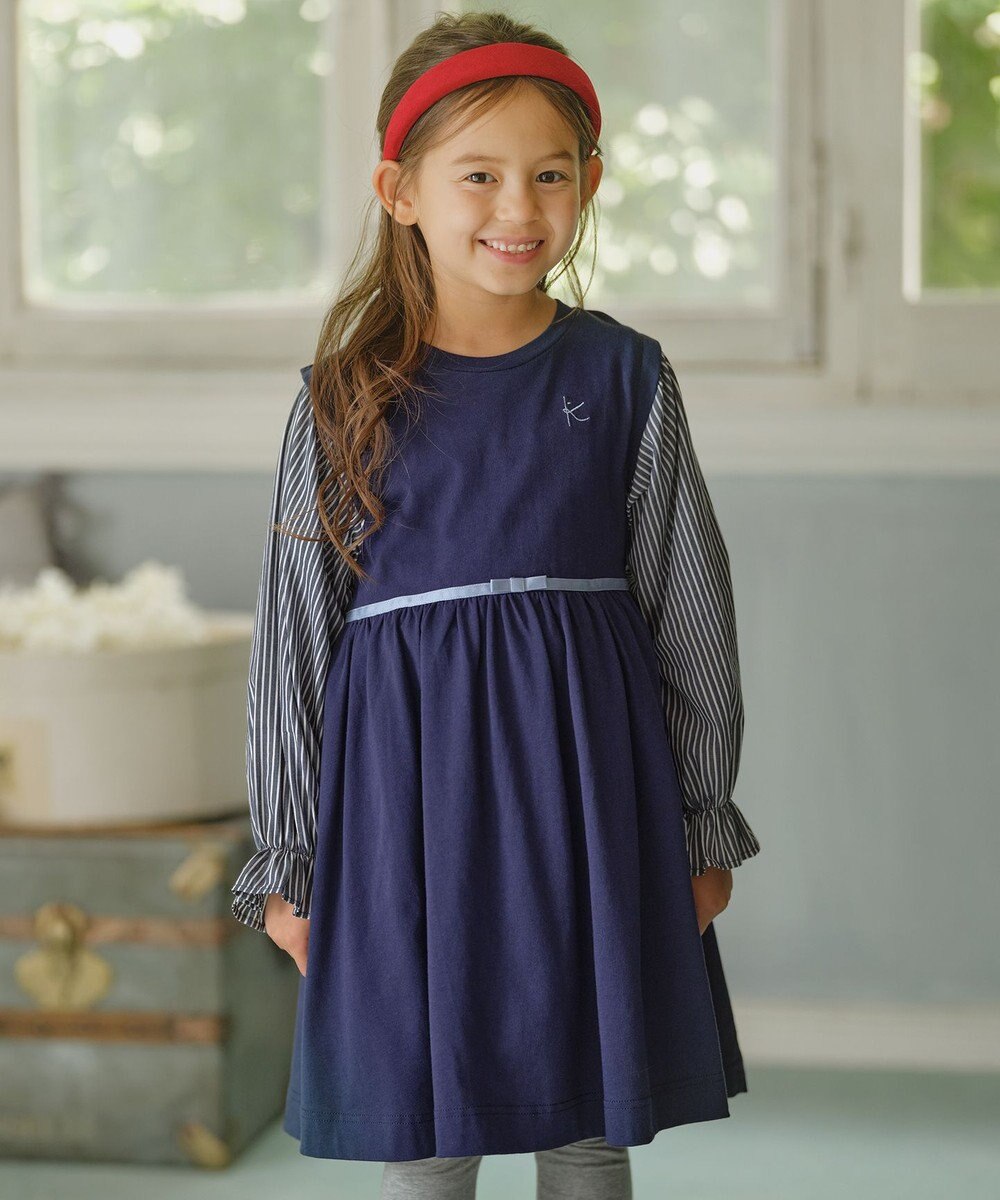 組曲 KIDS 【110-140cm】シェイプドカット ワンピース 