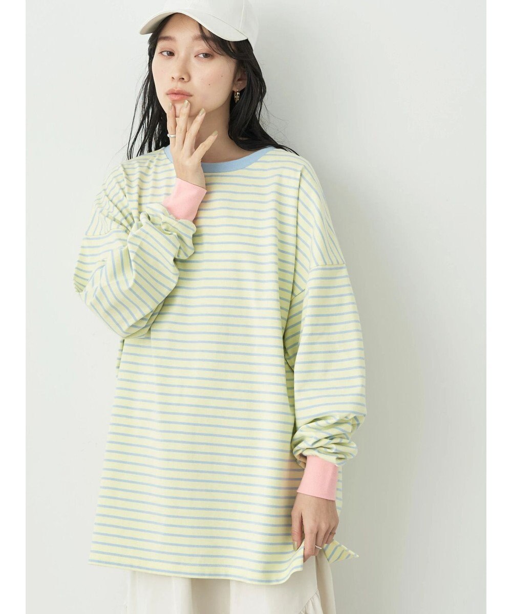 earth music&ecology トリカラーボーダーロンＴＥＥ 