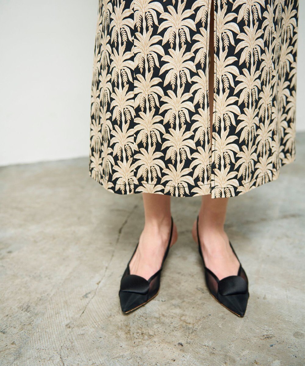 GRACE CONTINENTAL パームモチーフカーゴスカート 