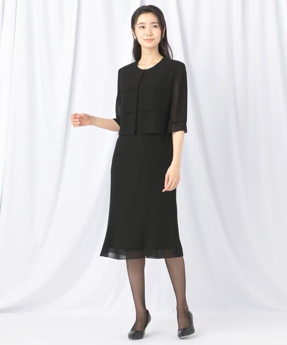 自由区 FORMAL 【人気NO.1 / 洗える】ボレロ風ワンピース 
