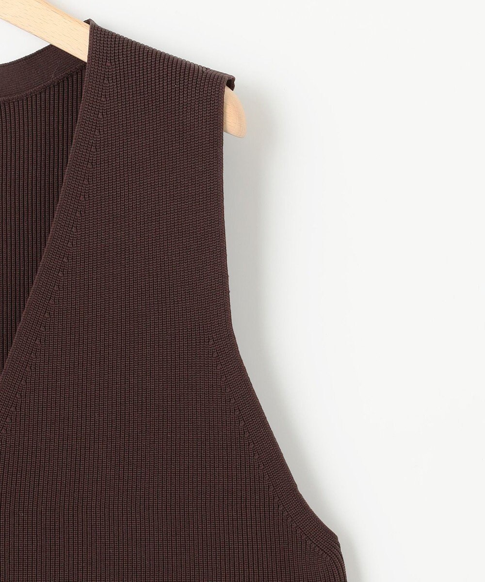 組曲 【洗える・軽量】パールディテールニット ベスト 