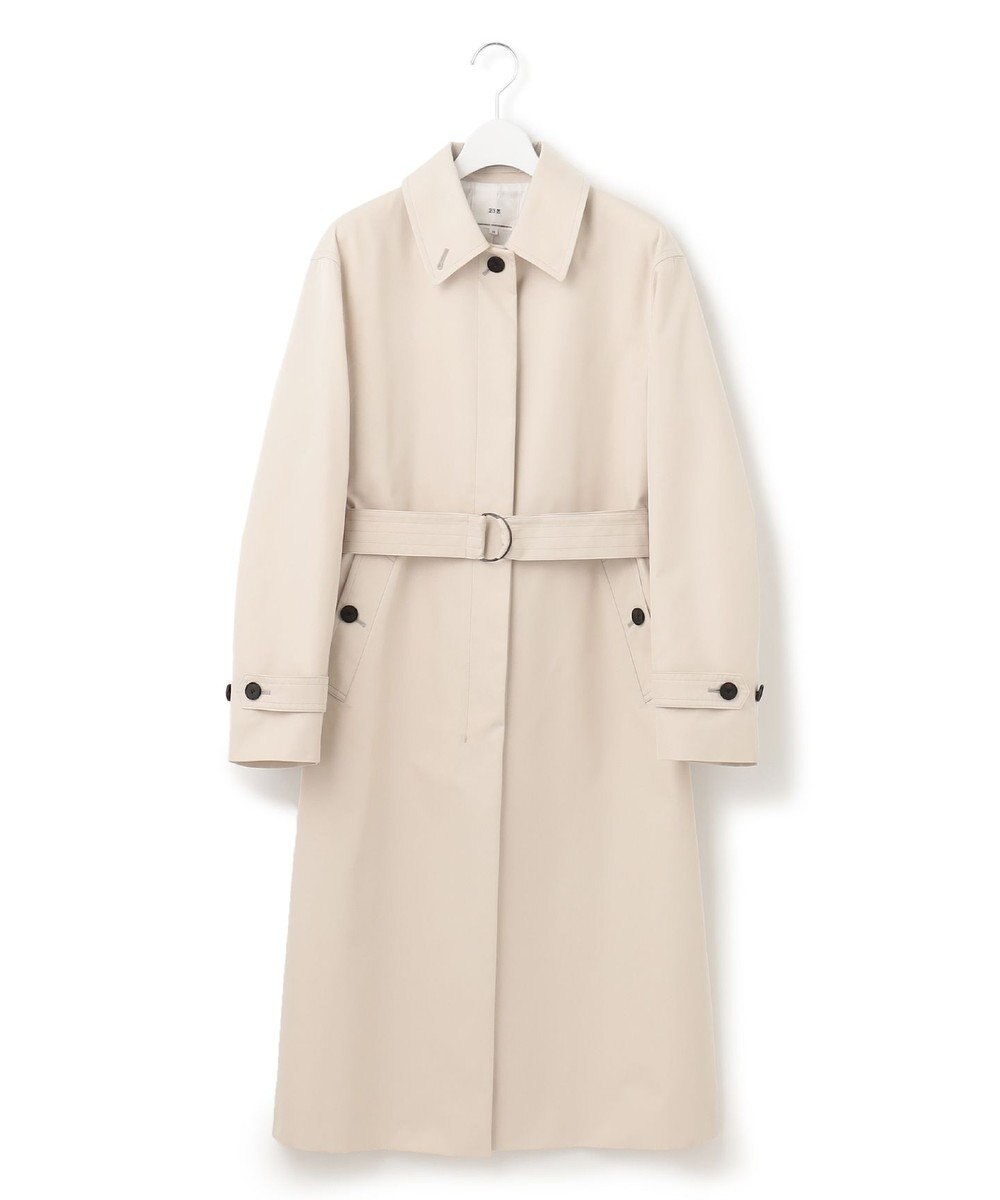 23区 コットンポリエステルギャバジン ステンカラーコート 