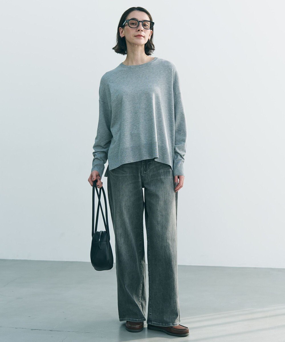 UNFILO 【UNFILO DENIM/新色追加】撥水ストレッチ ルーズワイドデニム 