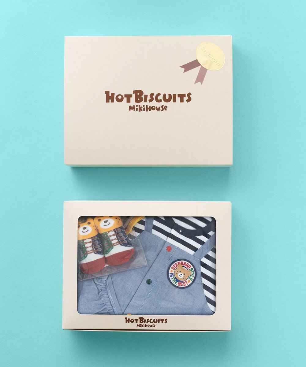 MIKI HOUSE HOT BISCUITS ショートオール＆ソックスギフトセット【BOX付き】 
