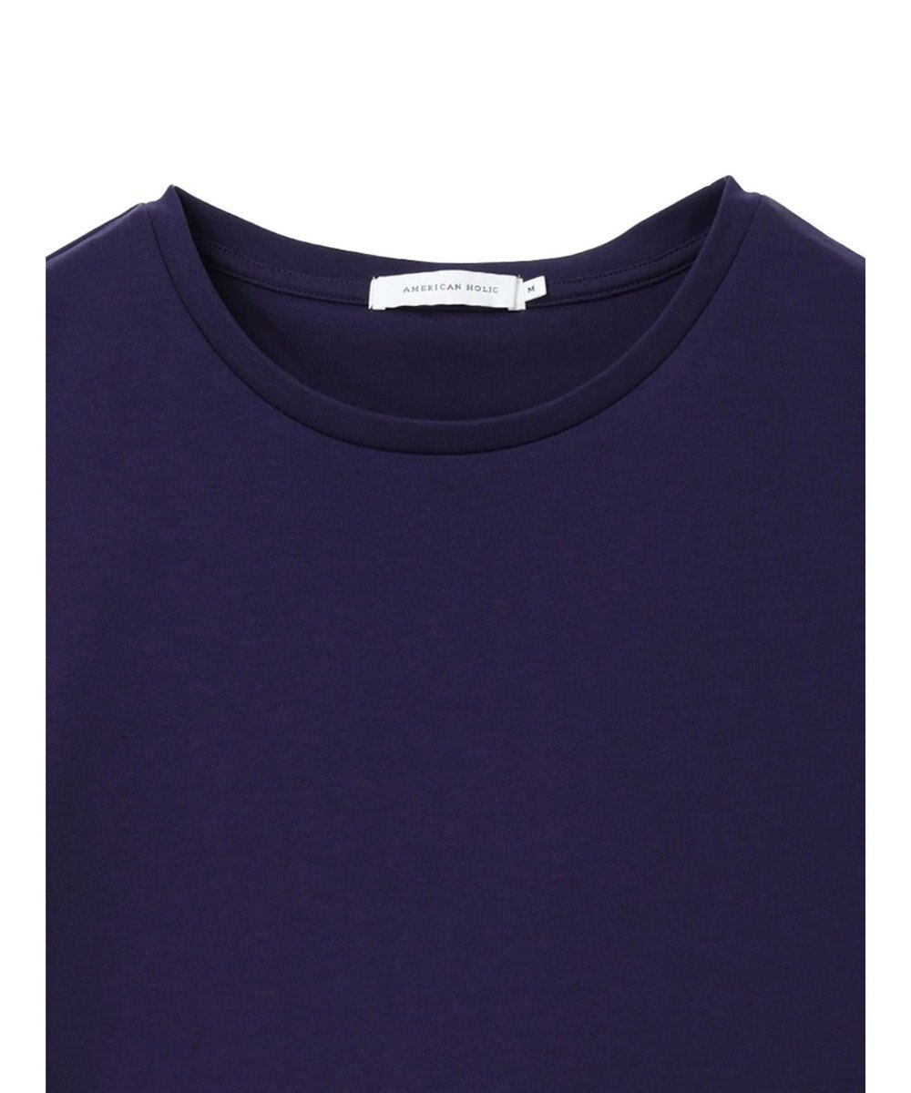 AMERICAN HOLIC 接触冷感タックスリーブ５分袖カットプルオーバー 