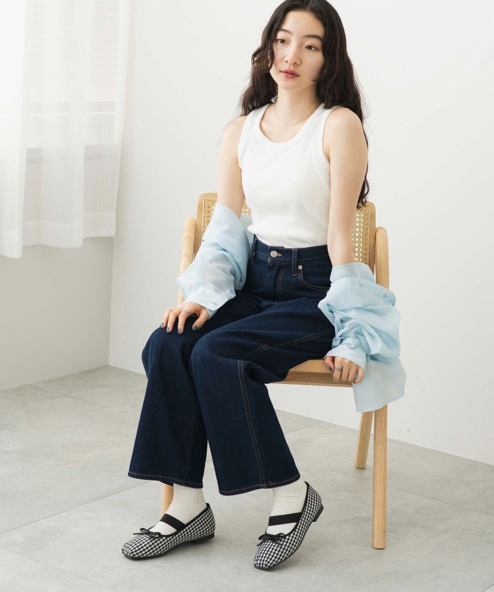 WEGO ベルト付きスクエアバレエシューズ 