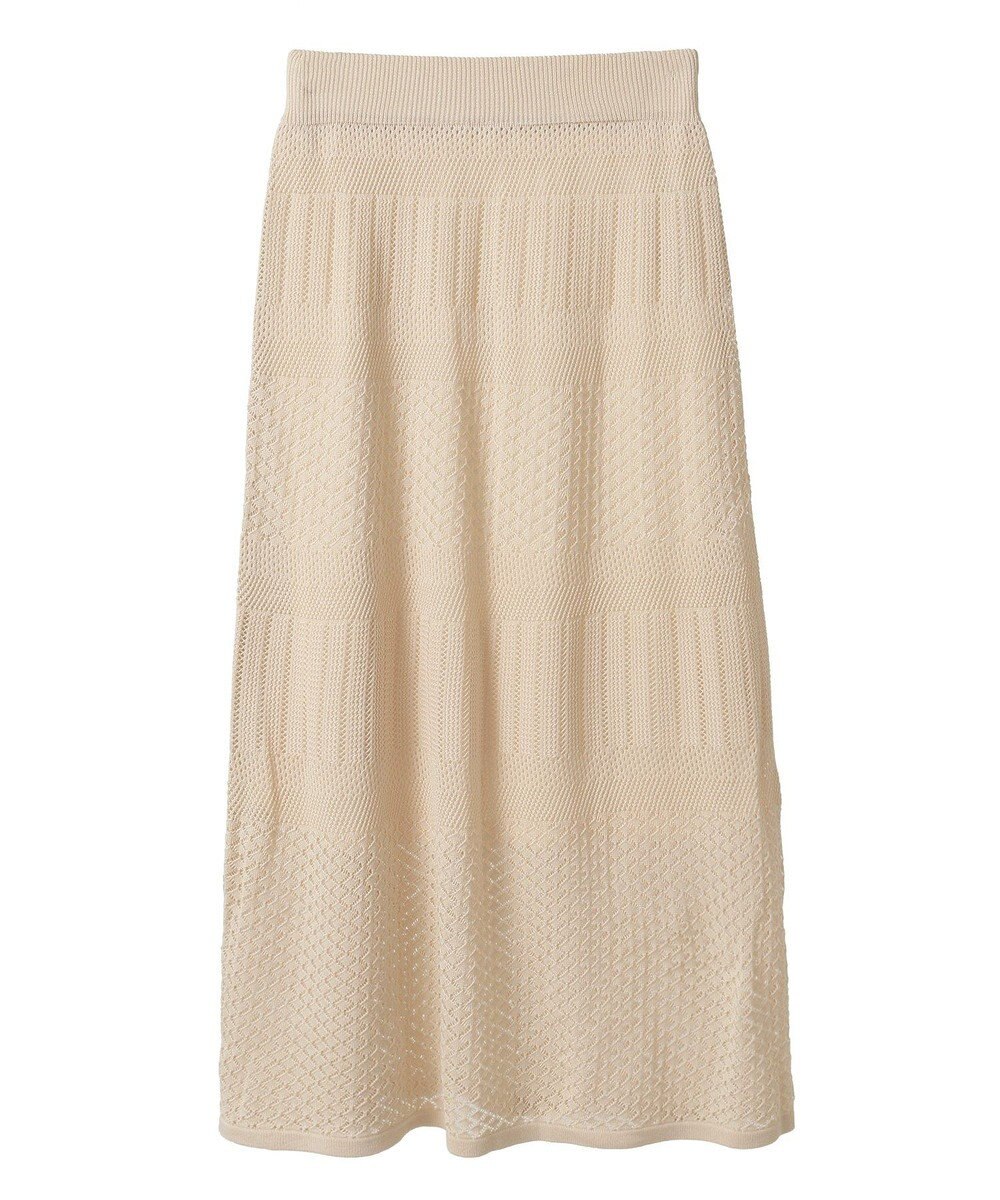 earth music&ecology ＳＥＴ２点レース編みペプラムカーデ＋スカート 