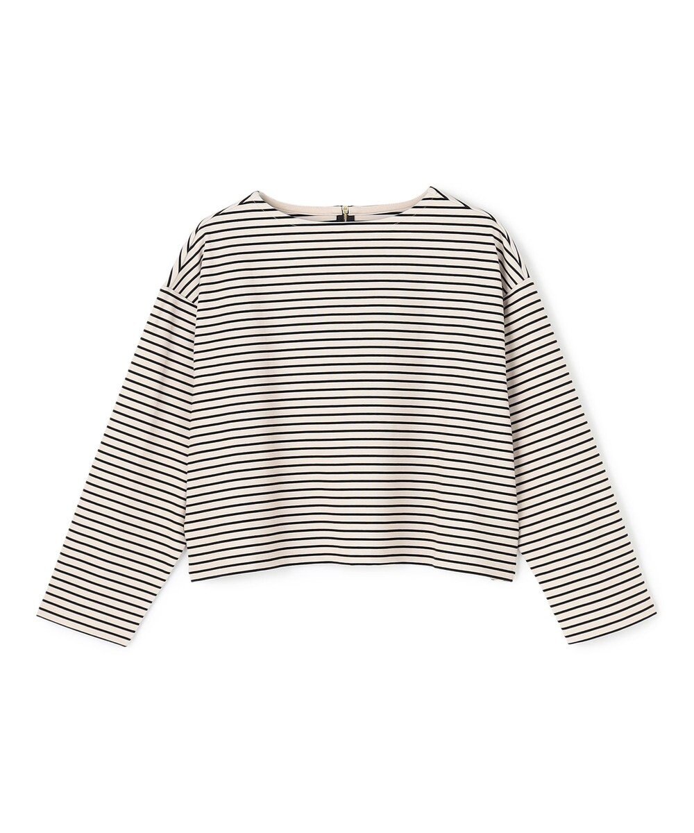 UNFILO ドライタッチリブ バックZIP ボーダートップス 