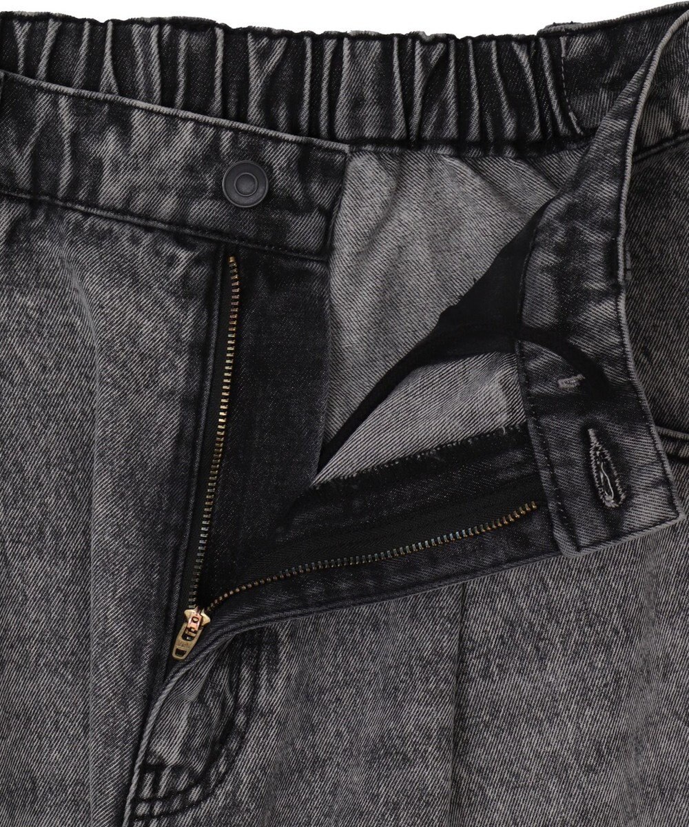 WEGO 【ユニセックス着用ITEM/SMLサイズ展開】ルーズテーパードデニムパンツ 