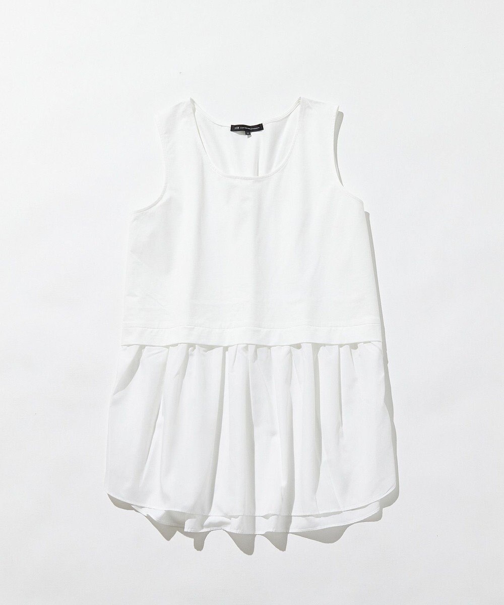 23区 L 【Lサイズ限定/好評につき新色追加】ナチュラルコットンベア タンクトップ 