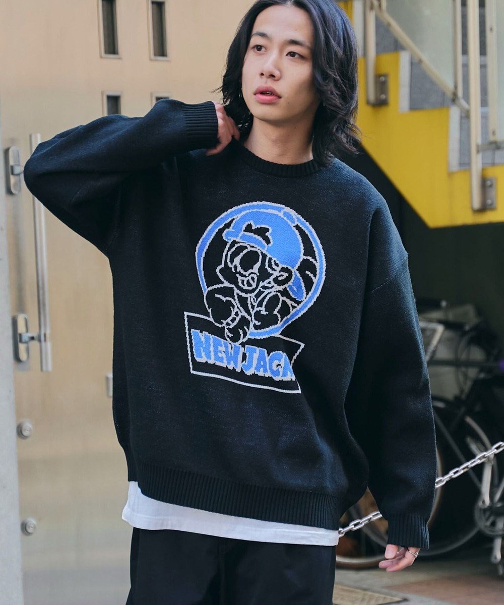 WEGO 【ユニセックス着用ITEM/MLサイズ展開】別注NEW　JACKジャガードニットプルオーバー 