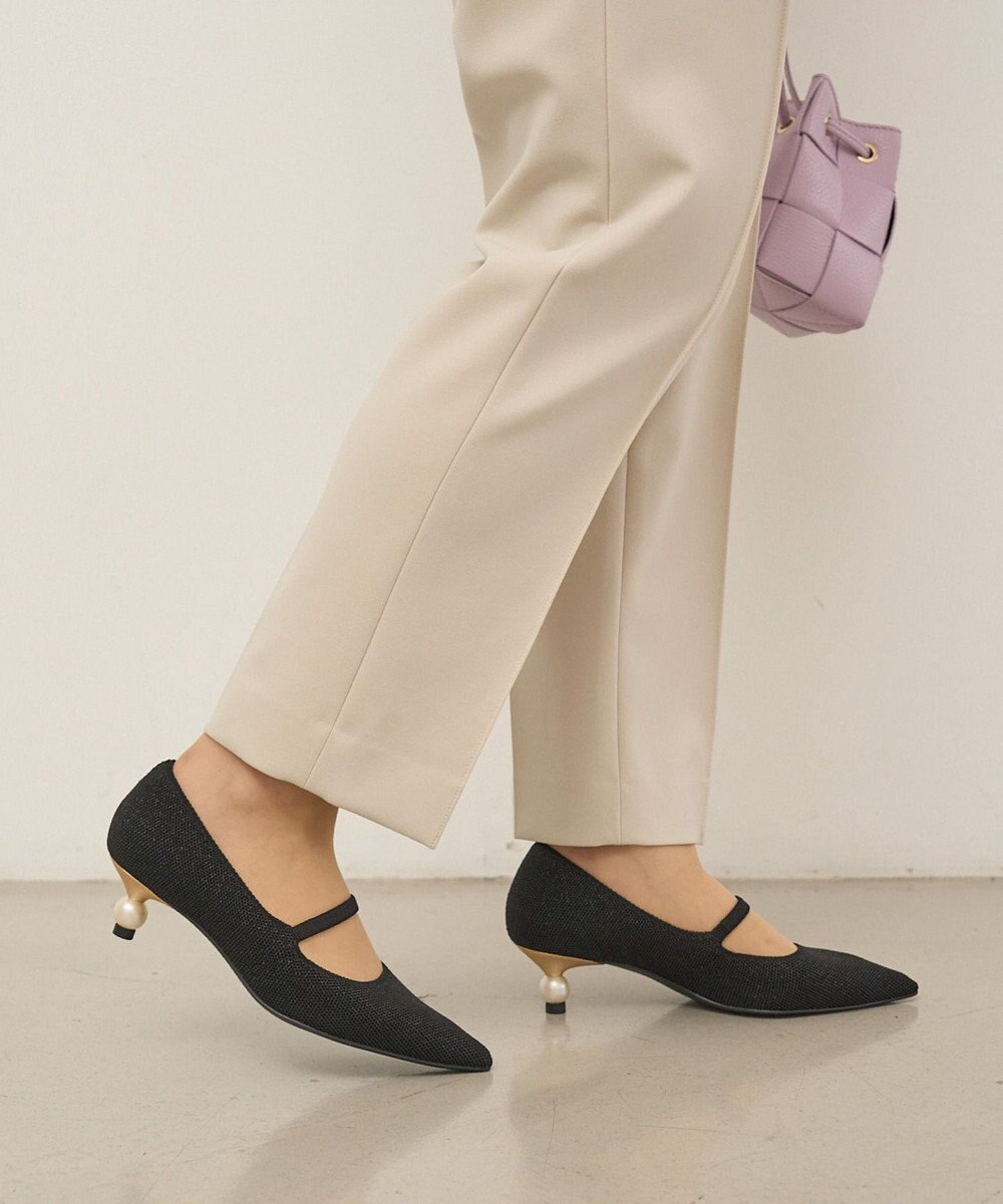 steppi 【洗える/撥水】パールヒール パンプス 