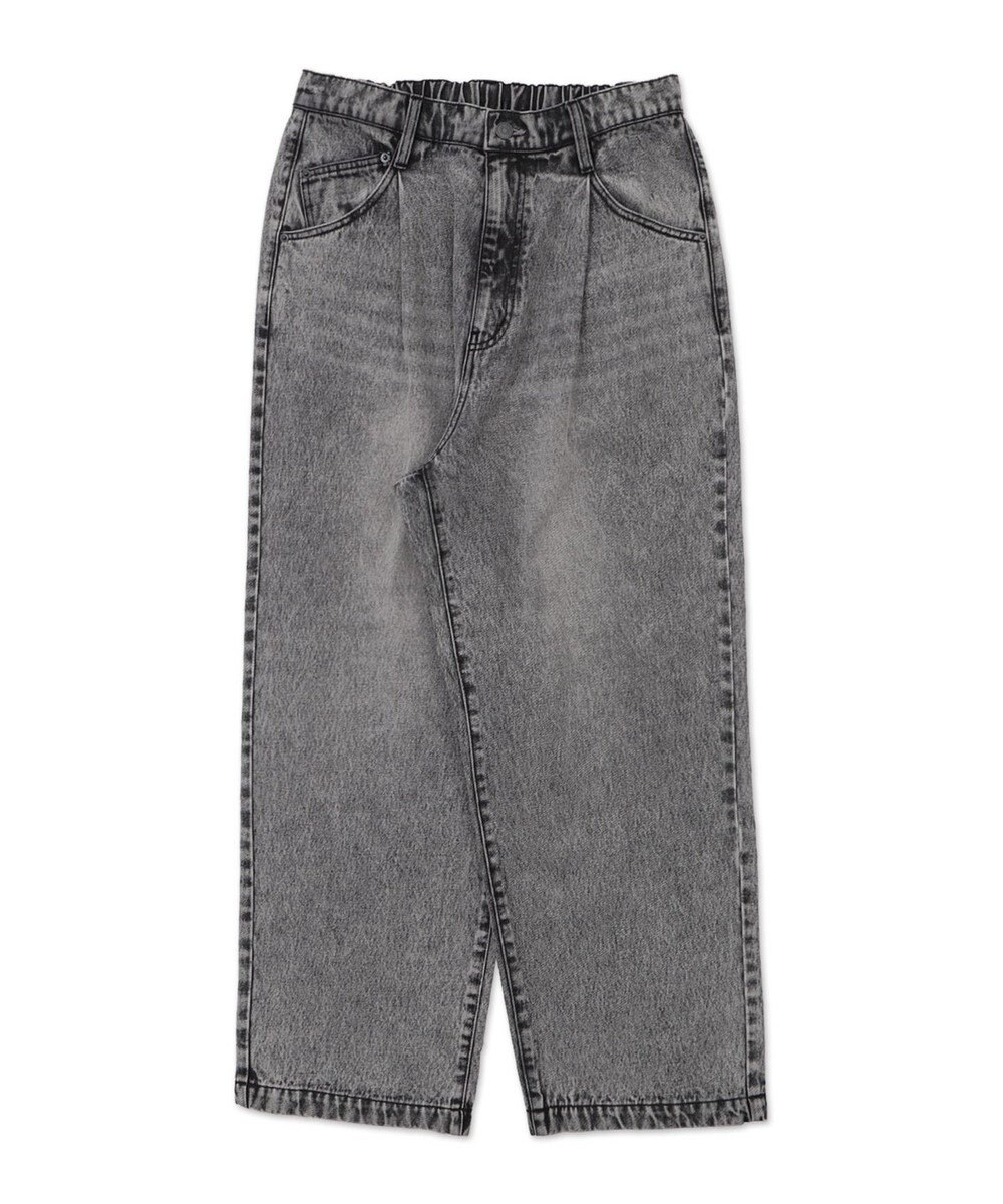 WEGO 【ユニセックス着用ITEM/SMLサイズ展開】ルーズテーパードデニムパンツ 