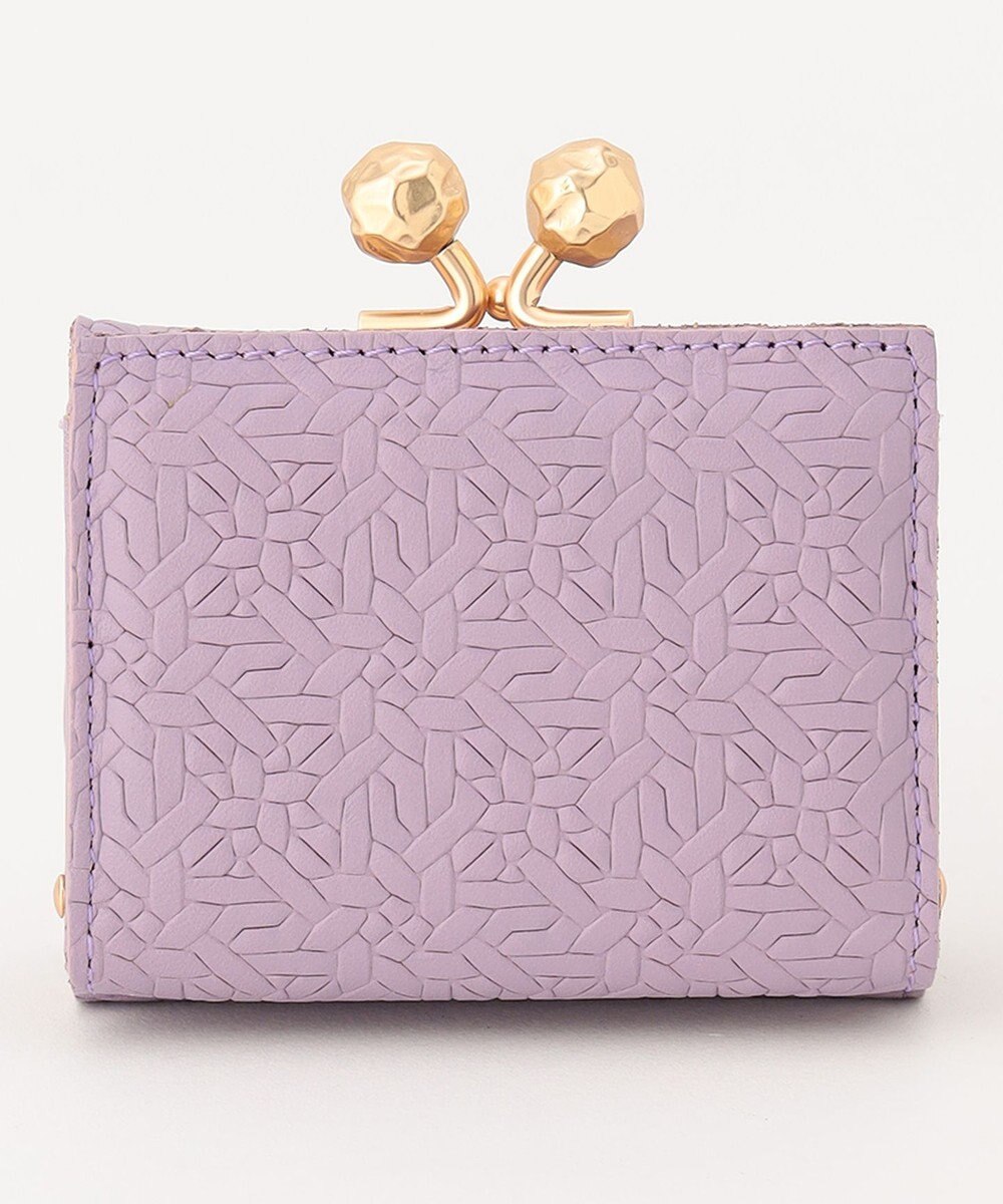 UNBILLION perche 抗菌レザー型押し外がまミニウォレット 