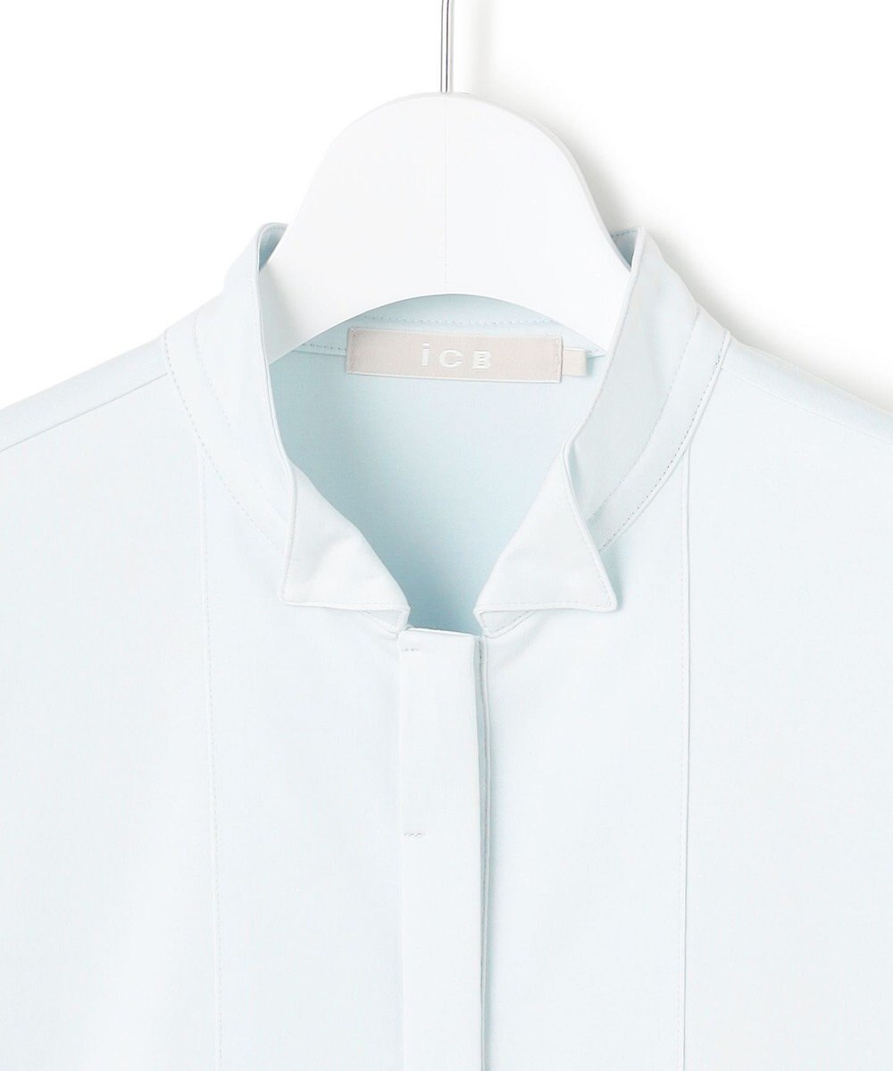 ICB L 【洗える】 ブラウスライクジャージー ロングカットソー 