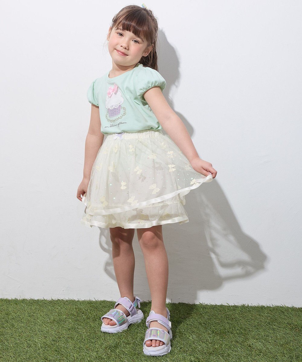 ANY KIDS リボン チュールスカート 