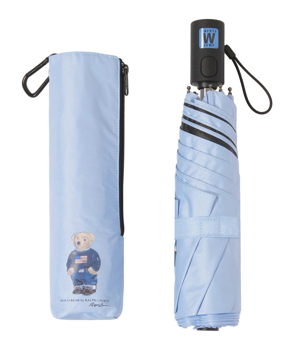 MOONBAT 【WEB限定/遮光率100%/遮熱/UV】POLO RALPH LAUREN（ポロ ラルフローレン）晴雨兼用日傘 ポロベア 無地 折りたたみ傘 自動開閉 