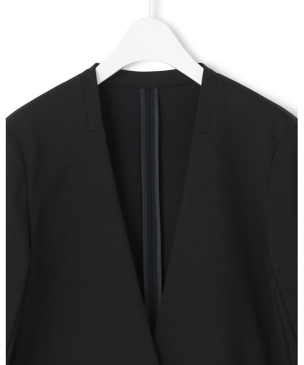 ICB 【洗える】コットンコンプレッシャー ノーカラージャケット 