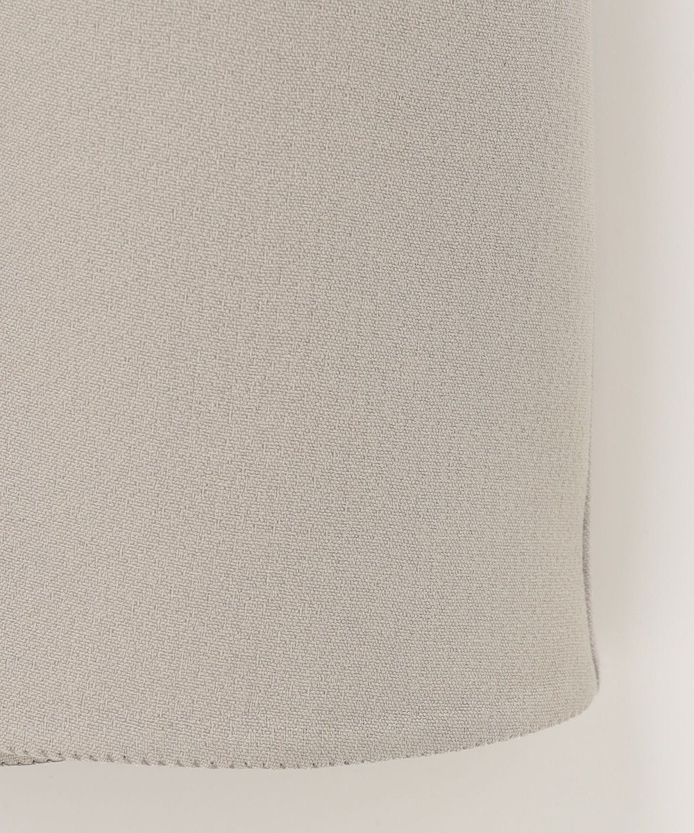 自由区 【洗える】ライトダブルクロス ノーカラーコート 