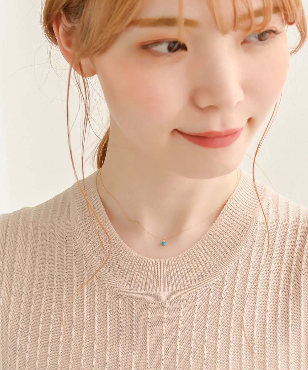 Phoebe 【K10】ジュエルラックネックレス　ターコイズ/12月誕生石/天然石/全長:40cm 
