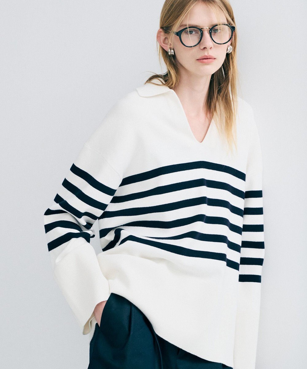 uncrave スウェットライクニット スキッパートップス 