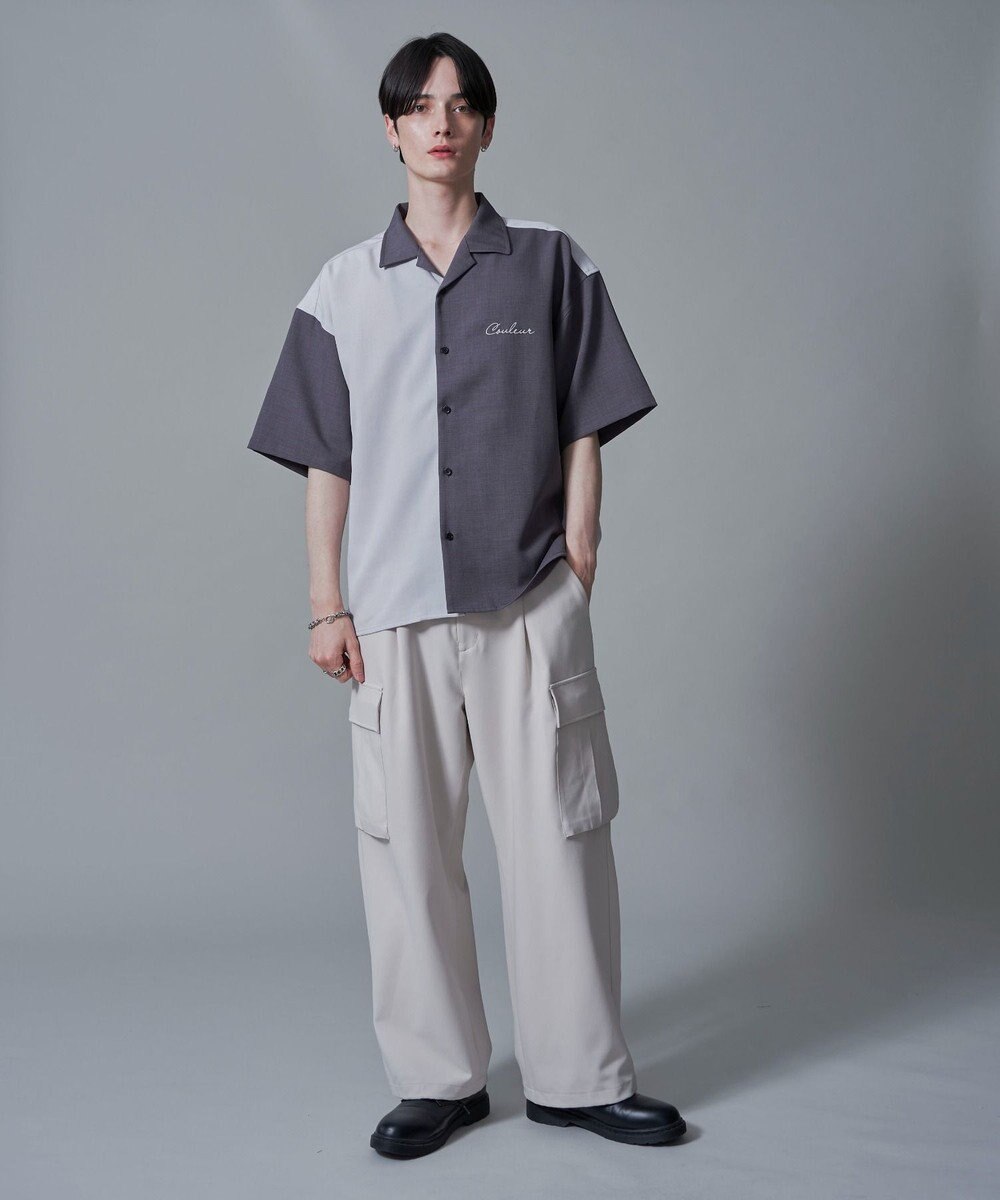 WEGO 【速乾/しわになりにくい/MLサイズ展開】ドライポリカラーブロックシャツ（SS） 