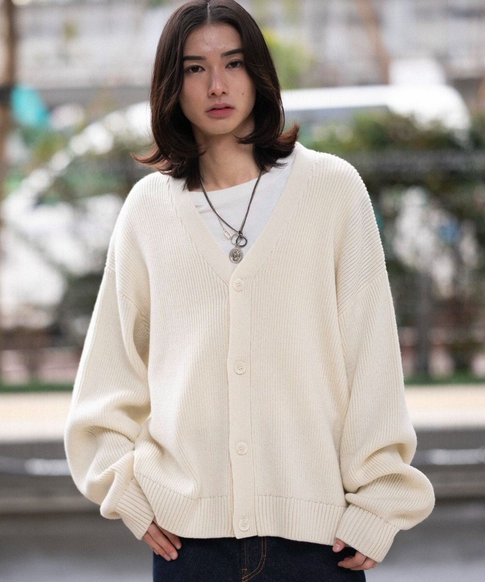 WEGO 【ユニセックス着用ITEM/MLサイズ展開】クロップドカーディガン 