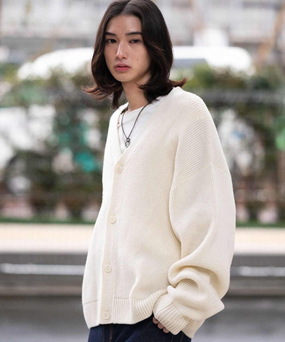 WEGO 【ユニセックス着用ITEM/MLサイズ展開】クロップドカーディガン 