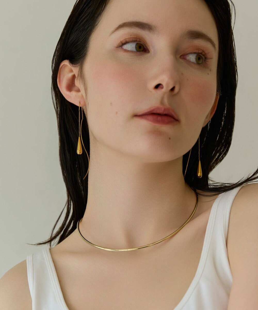Phoebe 〈金属アレルギー対応〉フロウドロップアメリカンピアス　ゴールド　ステンレス 