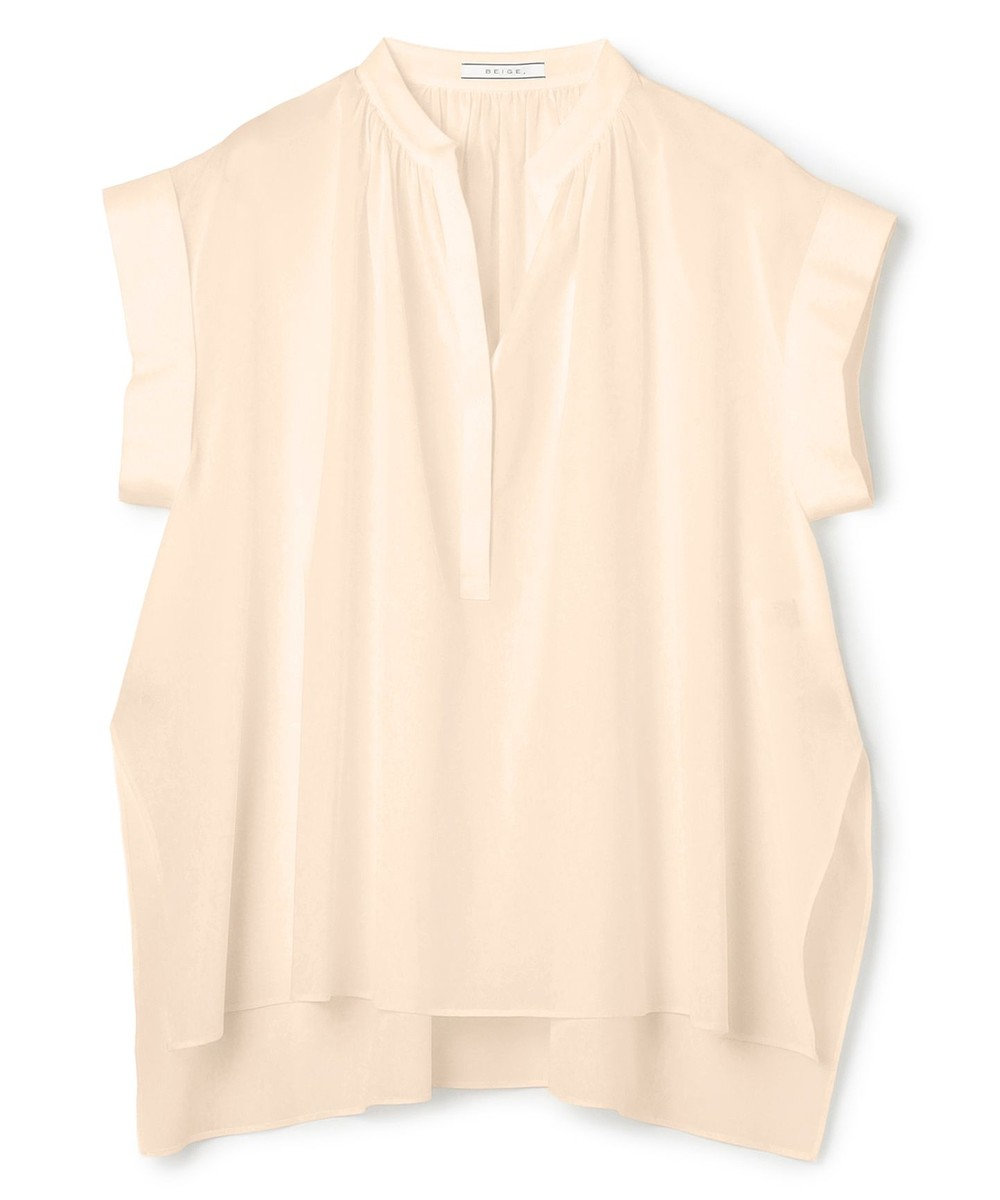 BEIGE， BAC / コットンシアー ギャザーブラウス 