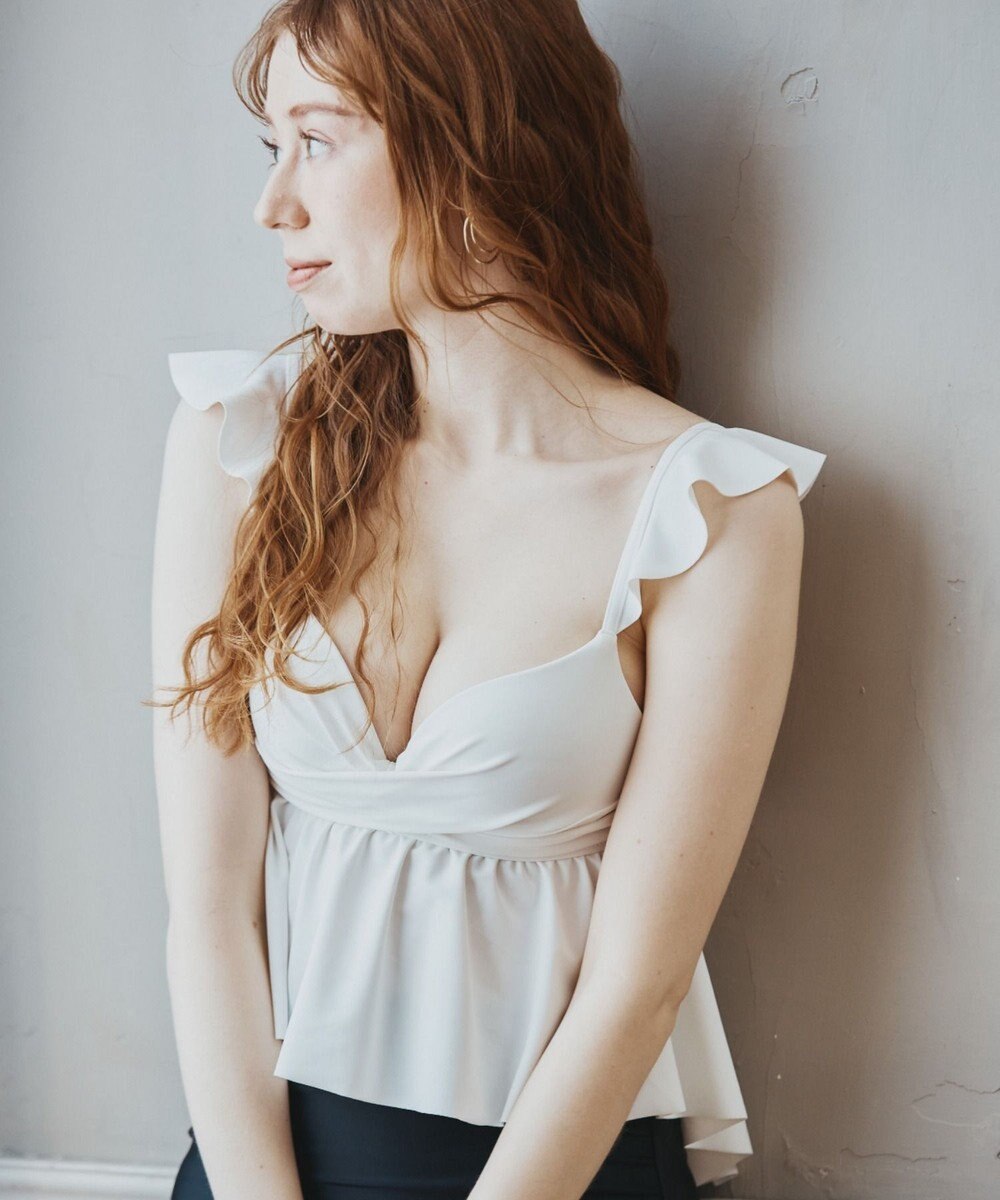 San-ai Resort（三愛水着楽園） WEB限定商品　ワコール共同開発、ノンワイヤーなのにぷっくり美胸を作る【ダブルアップ】　フレアビスチェビキニ M1/M2/L1 