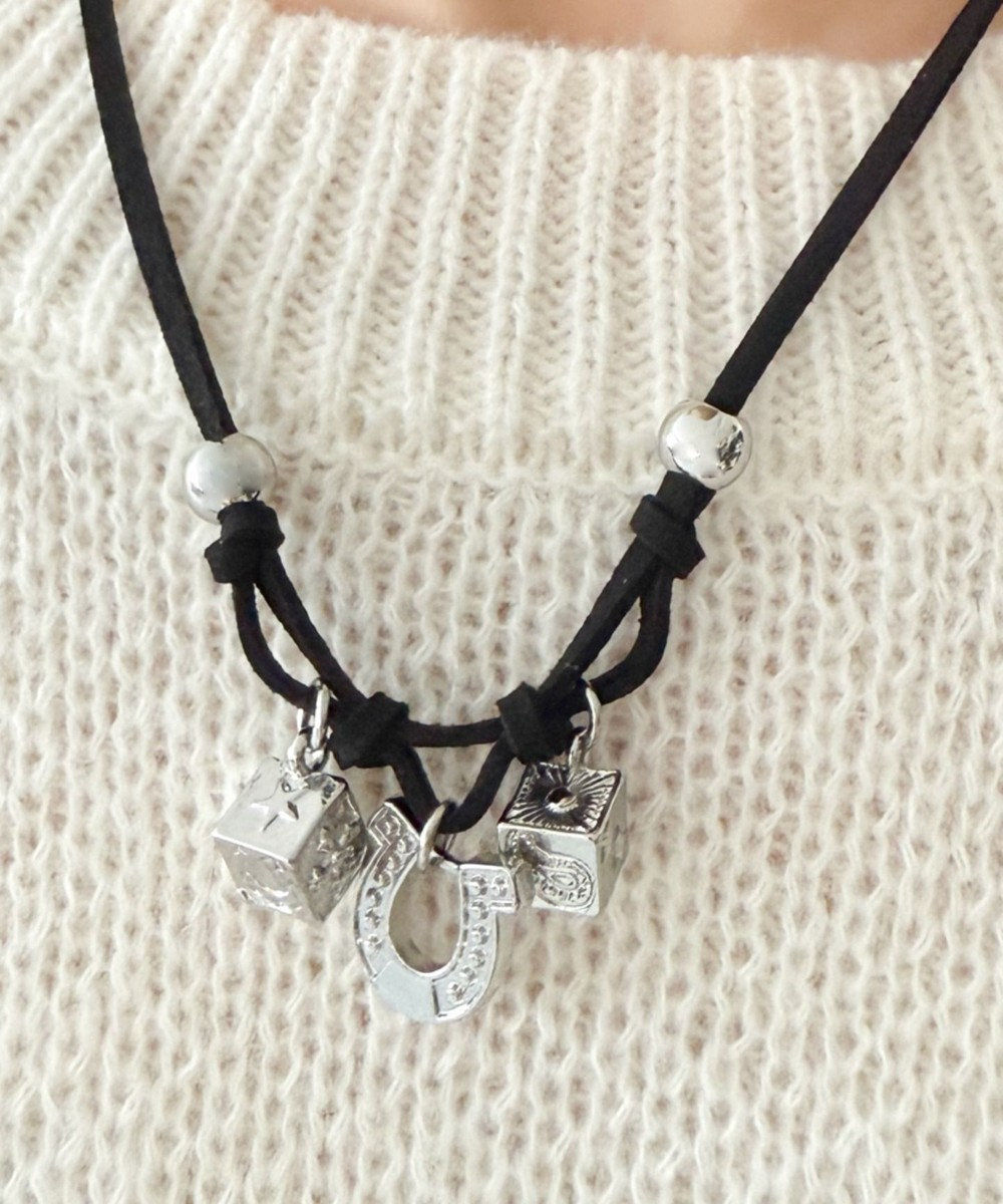 WEGO Lモチーフパーツコードネックレス 