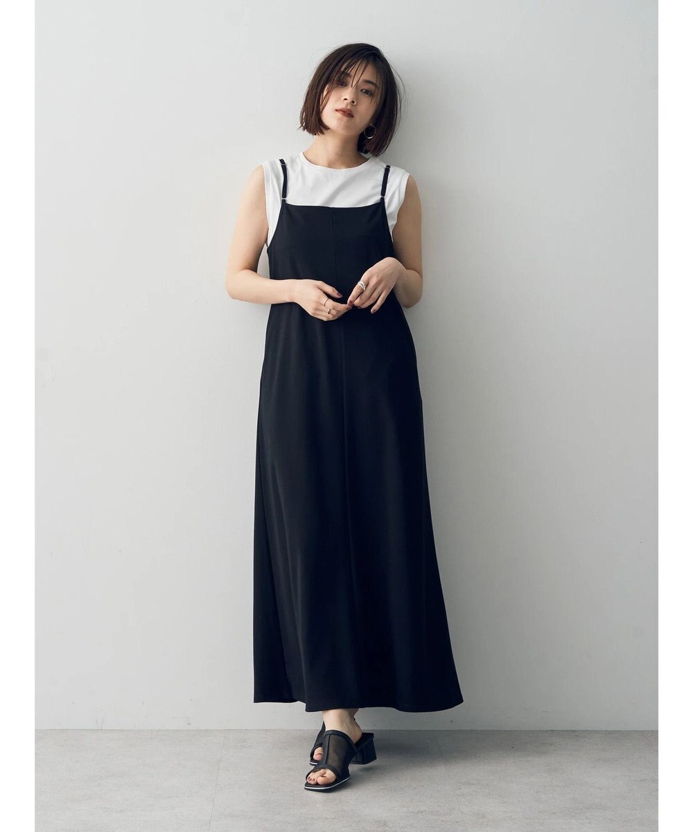 YECCA VECCA 【2点SET】シアーシャツ×Aラインキャミワンピース 