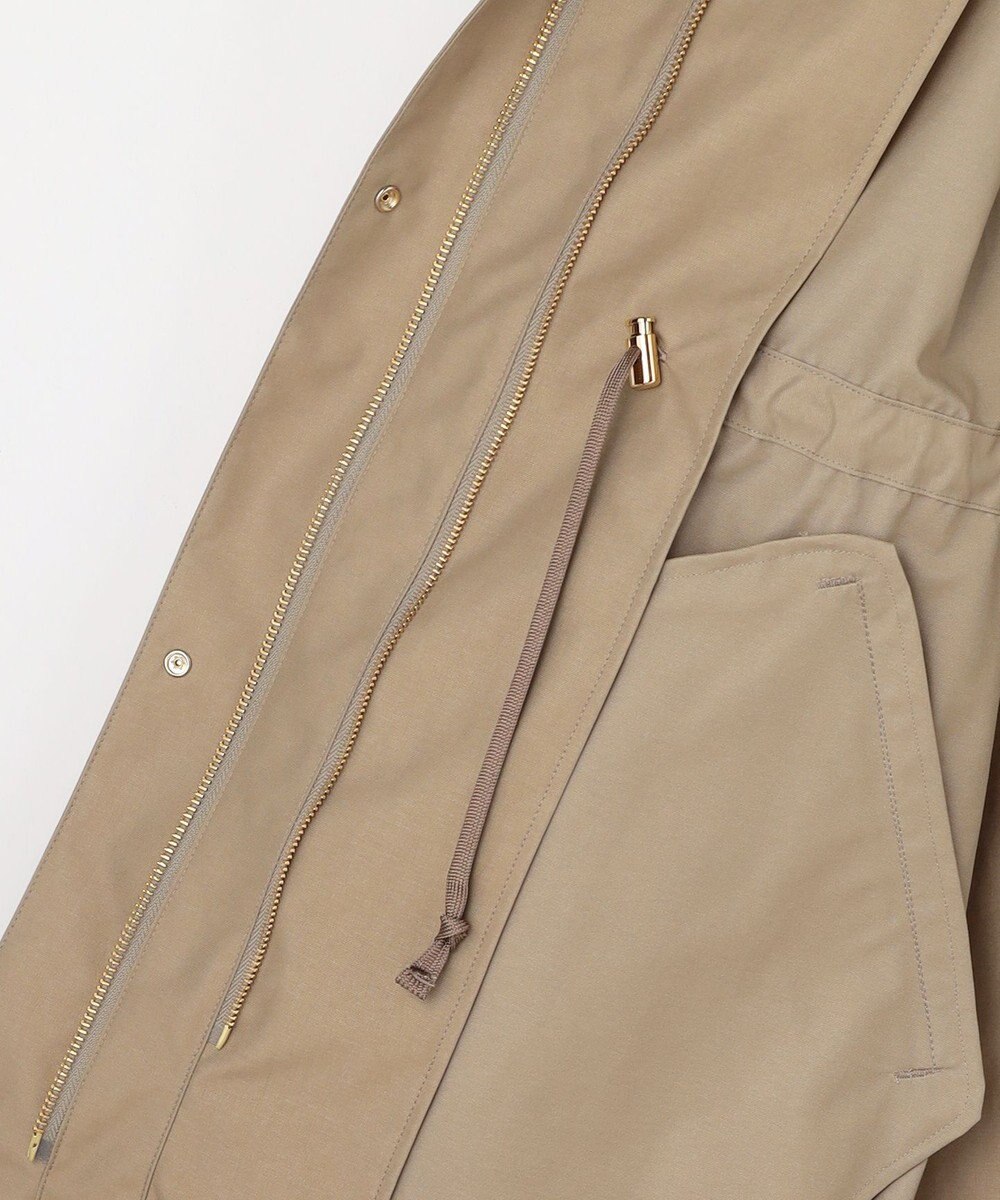 J.PRESS LADIES 【2way】スパンライクナイロンタッサー フーデッド コート 