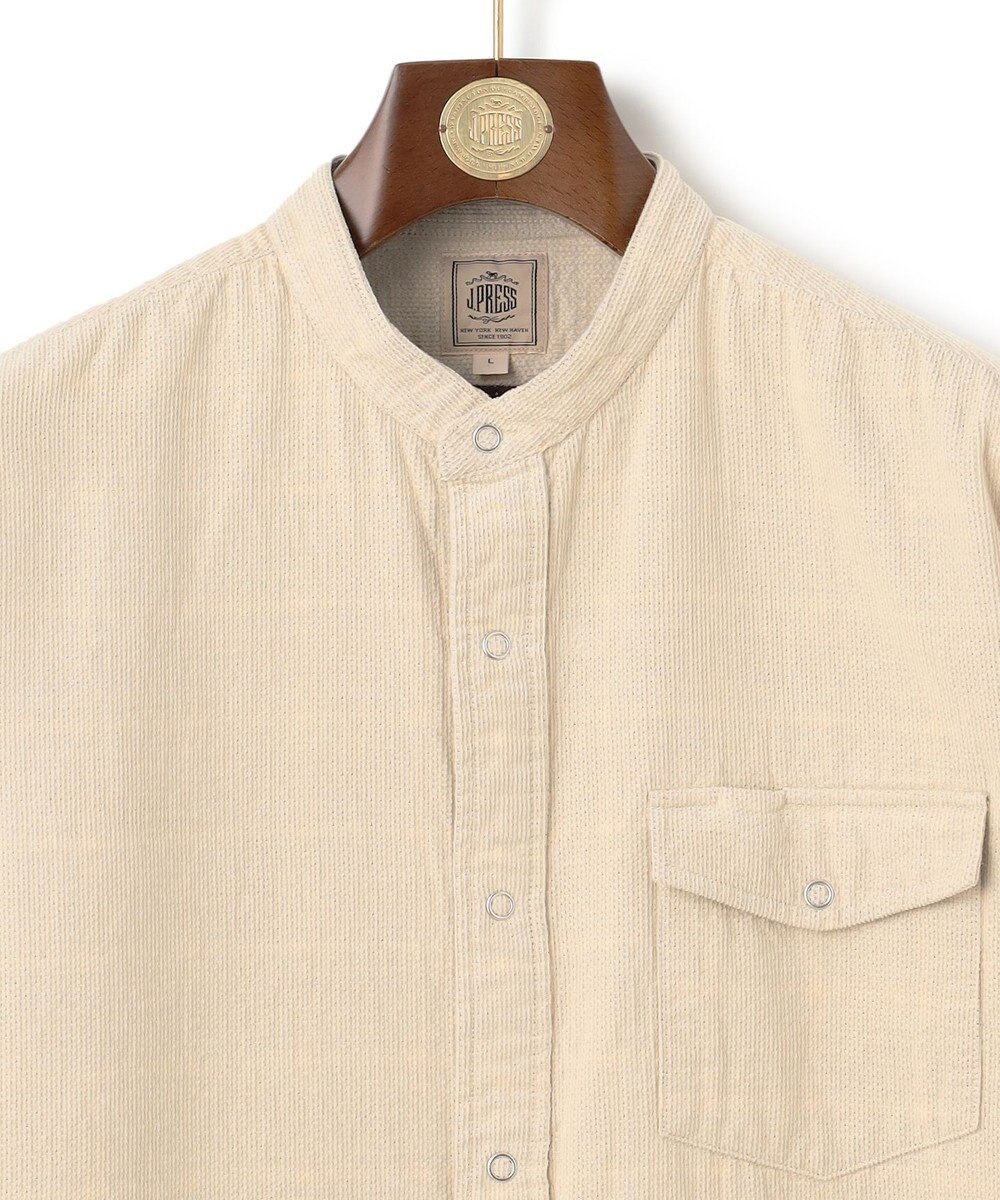 J.PRESS MEN ダブルフェイス キャラメルコール シャツブルゾン 