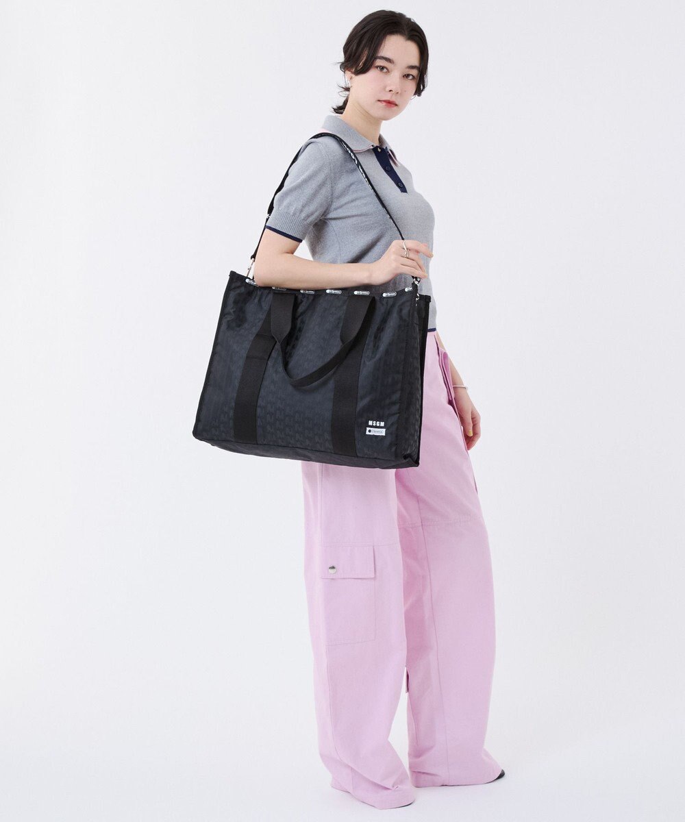 LeSportsac MSGM LG BOAT TOTE/ボートトートブラックジャカード 