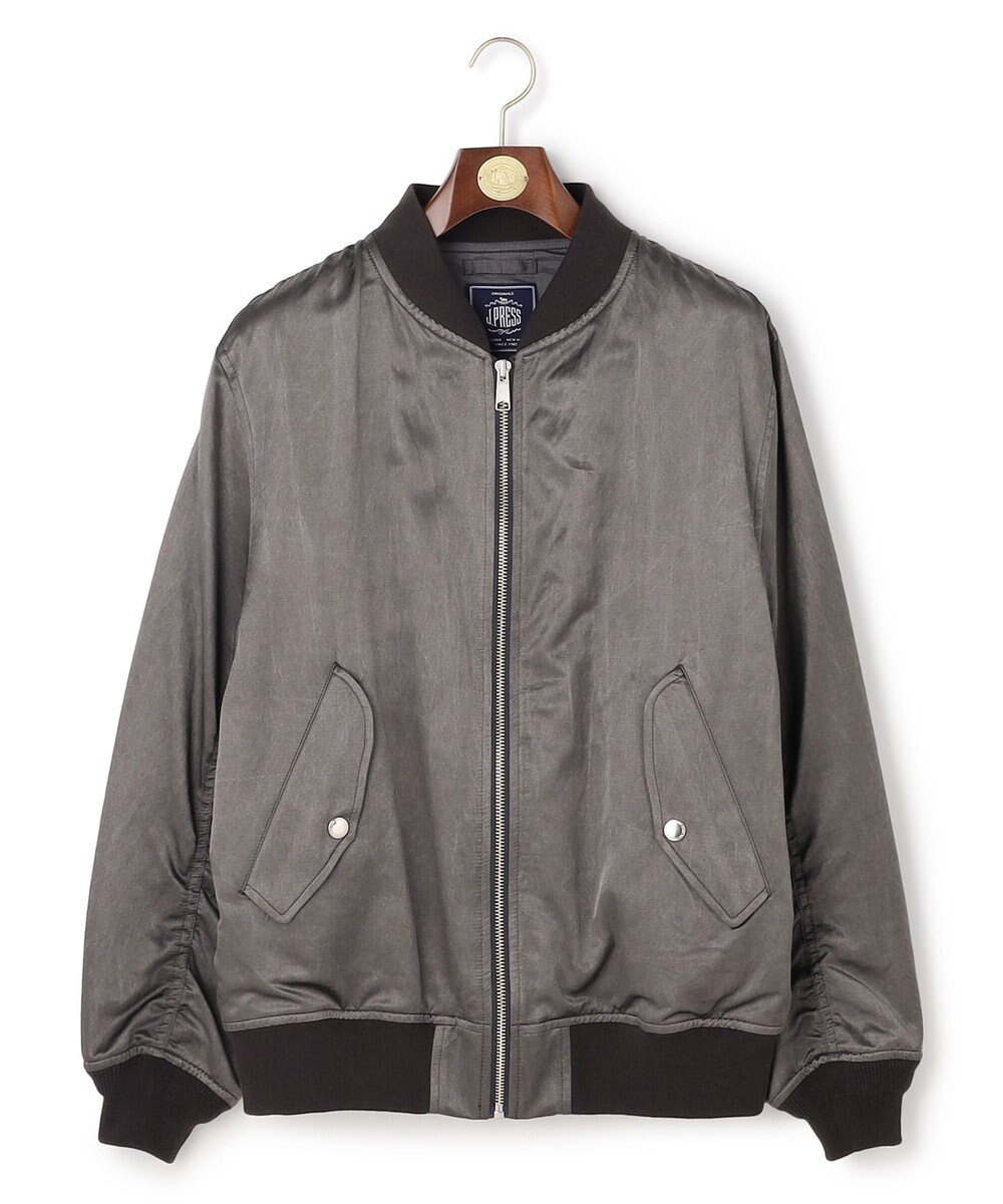 J.PRESS MEN 【J.PRESS ORIGINALS】Bleach Viscose Cotton Satin Flight Jacket / Japan Made 