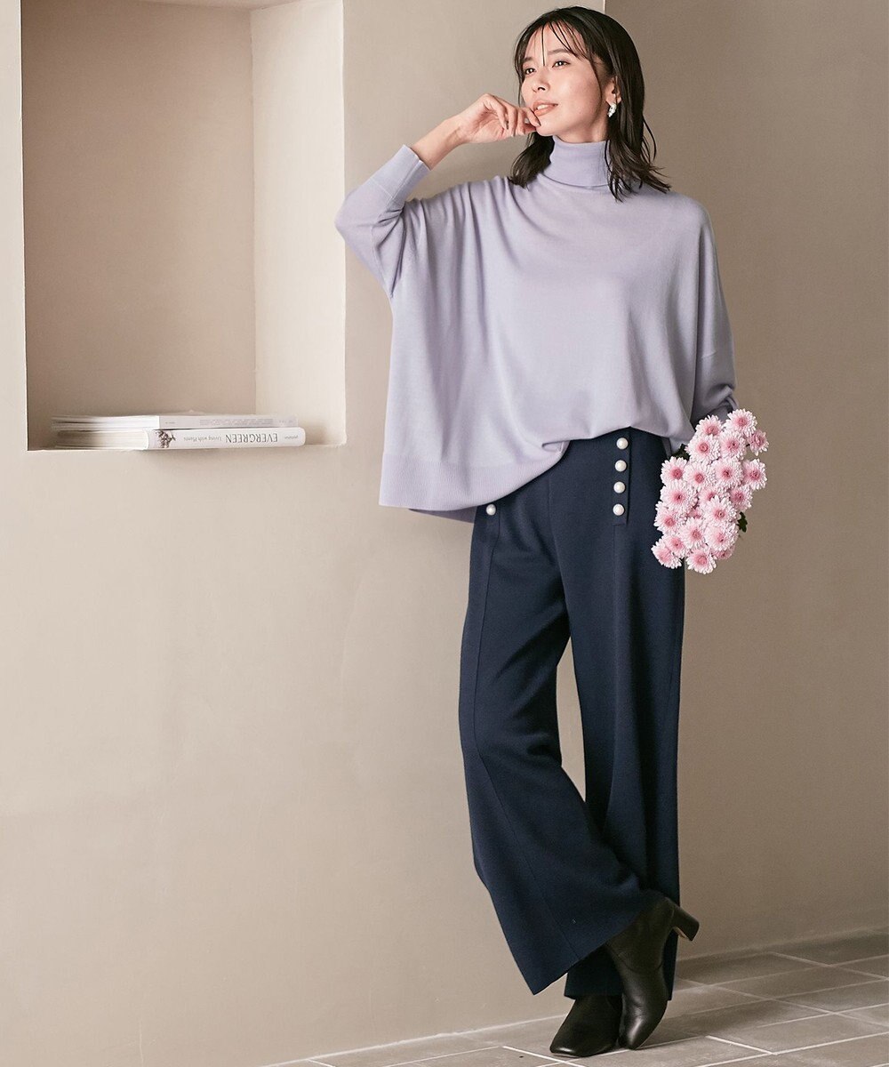 23区 【CLASSY.1月号掲載】ウールブレンド ニット パンツ 